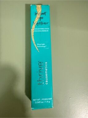 NEW in Box Thrive Causemetics Jimena Gold Glitter Topper in Teal Box